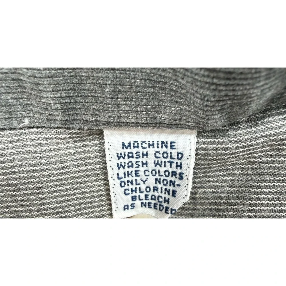Ralph Lauren Blake Corduroy Shirt Mens L Gray Button Down Pony Blue Tag